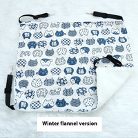HKM-7069245 Fleece-Lined Cat Hammock in Various Winter Patterns - Comfortable Pet Bed for Cats