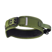 HKM-7069373 Camouflage Nylon Dog and Horse Collar in Military Green and Black, Sizes M-L-XL