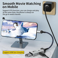 HKM-707091 2-in-1 USB to Type C Fast Charging Adapter for USB Flash Drive and Mobile Devices
