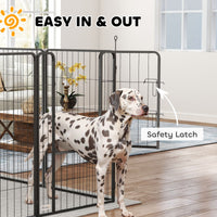 HKM-7071037 Heavy Duty 39 Inch 8 Panel Dog Playpen for Medium and Large Pets - Versatile Indoor/Outdoor Metal Fence