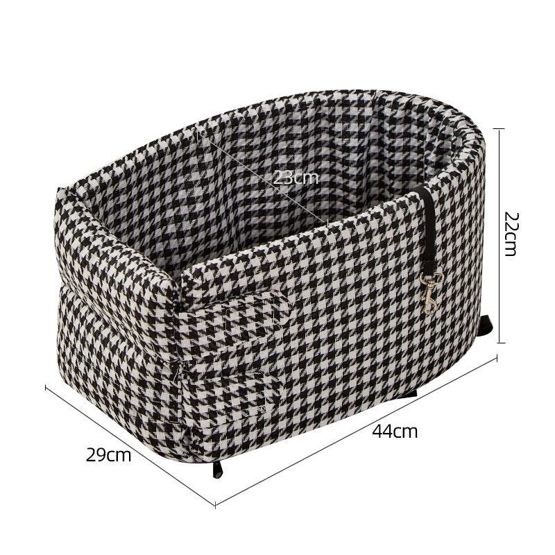 HKM-7071421 Cozy Cotton Safety Seat for Small Dogs and Cats, Removable and Washable, Fits Pets Up to 6.5kg
