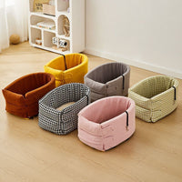 HKM-7071421 Cozy Cotton Safety Seat for Small Dogs and Cats, Removable and Washable, Fits Pets Up to 6.5kg