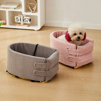 HKM-7071421 Cozy Cotton Safety Seat for Small Dogs and Cats, Removable and Washable, Fits Pets Up to 6.5kg