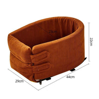 HKM-7071421 Cozy Cotton Safety Seat for Small Dogs and Cats, Removable and Washable, Fits Pets Up to 6.5kg