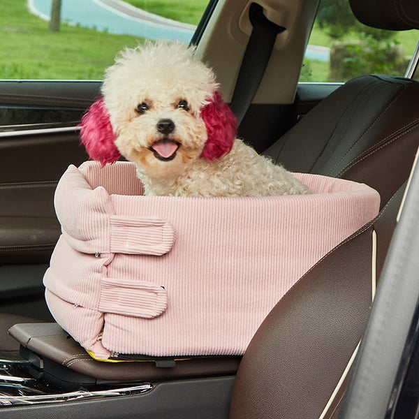 HKM-7071421 Cozy Cotton Safety Seat for Small Dogs and Cats, Removable and Washable, Fits Pets Up to 6.5kg