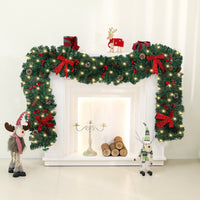 HKM-707155 Rattan Pine Cone Bow Christmas Decoration for Holiday Atmosphere Setup