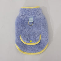 HKM-7071933 Double-sided Plush Dog Clothes in Pink, Purple, Blue, and Khaki - Comfortable Cotton Velvet, Sizes S to 2XL