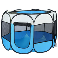 HKM-7072189 Portable Foldable Pet Tent Exercise Pen with Zippered Top and Bottom - Water Resistant Indoor/Outdoor Use for Dogs, Cats, and Other Pets