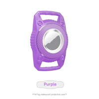 HKM-7072829 Waterproof TPU Locator Sleeve for Apple AirTag - Available in Premium Black, Royal Blue, Dark Green, Purple, and Red