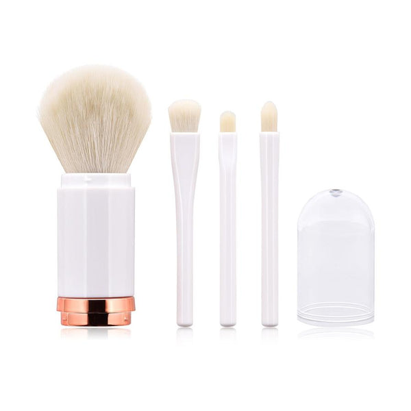 HKM-707411 Retractable Double-Head Portable Makeup Brush with Nylon Bristles