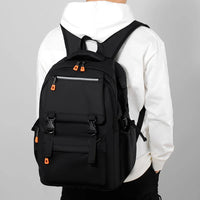 HKM-707411 Waterproof Oxford 17-Inch Laptop Backpack for College Students with Large Capacity and Zipper Closure
