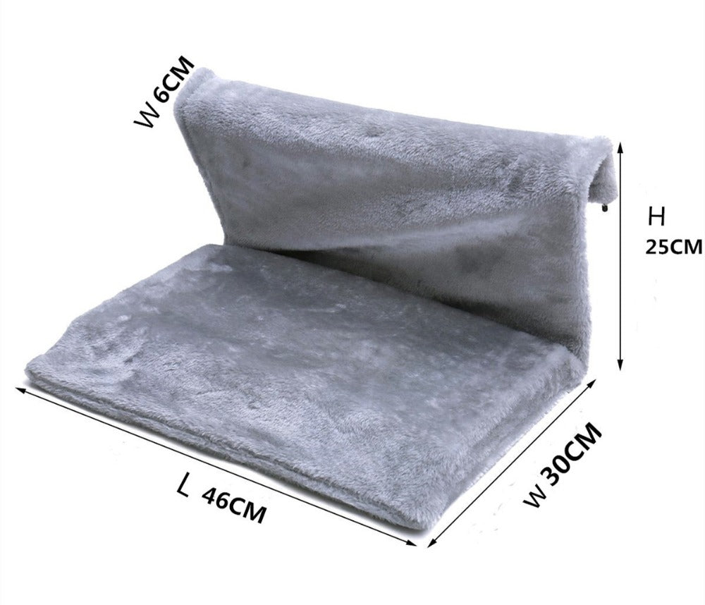 HKM-7074749 Plush Cat Bed Hammock for Cats - 46x30x25cm Cozy Sleeping Space