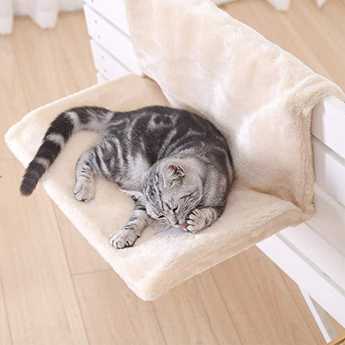 HKM-7074749 Plush Cat Bed Hammock for Cats - 46x30x25cm Cozy Sleeping Space