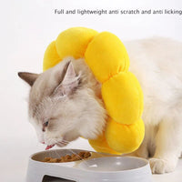 HKM-7075133 Comfortable Cotton Neck Collar for Cats and Dogs - Anti-Licking and Bite Protection, Adjustable Fit for Recovery
