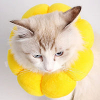 HKM-7075133 Comfortable Cotton Neck Collar for Cats and Dogs - Anti-Licking and Bite Protection, Adjustable Fit for Recovery