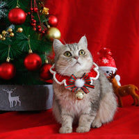 HKM-7075389 Christmas-Themed Knitted Scarf with Bells and Decorative Ribbons in Various Colors