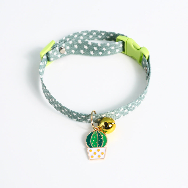 HKM-7075773 Colorful Avocado Flower Pendant Pet Safety Necklace with Adjustable Fit