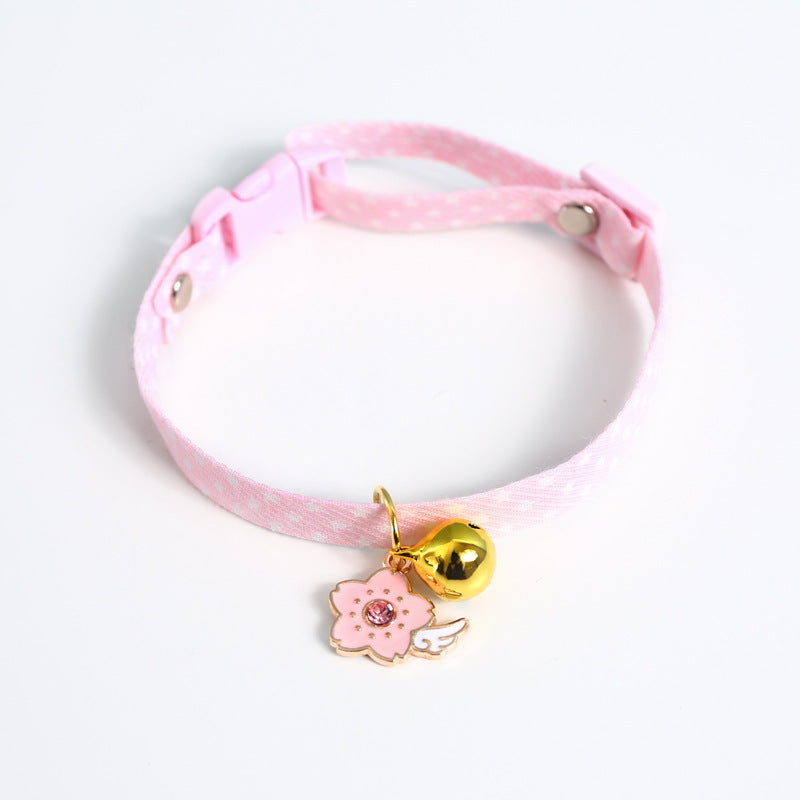 HKM-7075773 Colorful Avocado Flower Pendant Pet Safety Necklace with Adjustable Fit