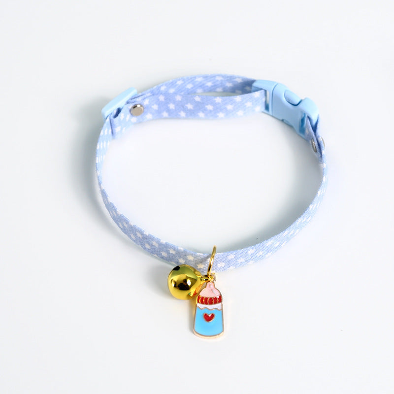 HKM-7075773 Colorful Avocado Flower Pendant Pet Safety Necklace with Adjustable Fit