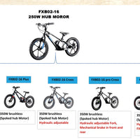 HKM-707603 16 Inch Electric Balance Bike for Kids with 350W Motor and Adjustable Suspension