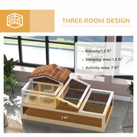 HKM-7076797 Three-Room Tortoise Habitat with Balcony and Two Stories for Indoor/Outdoor Use