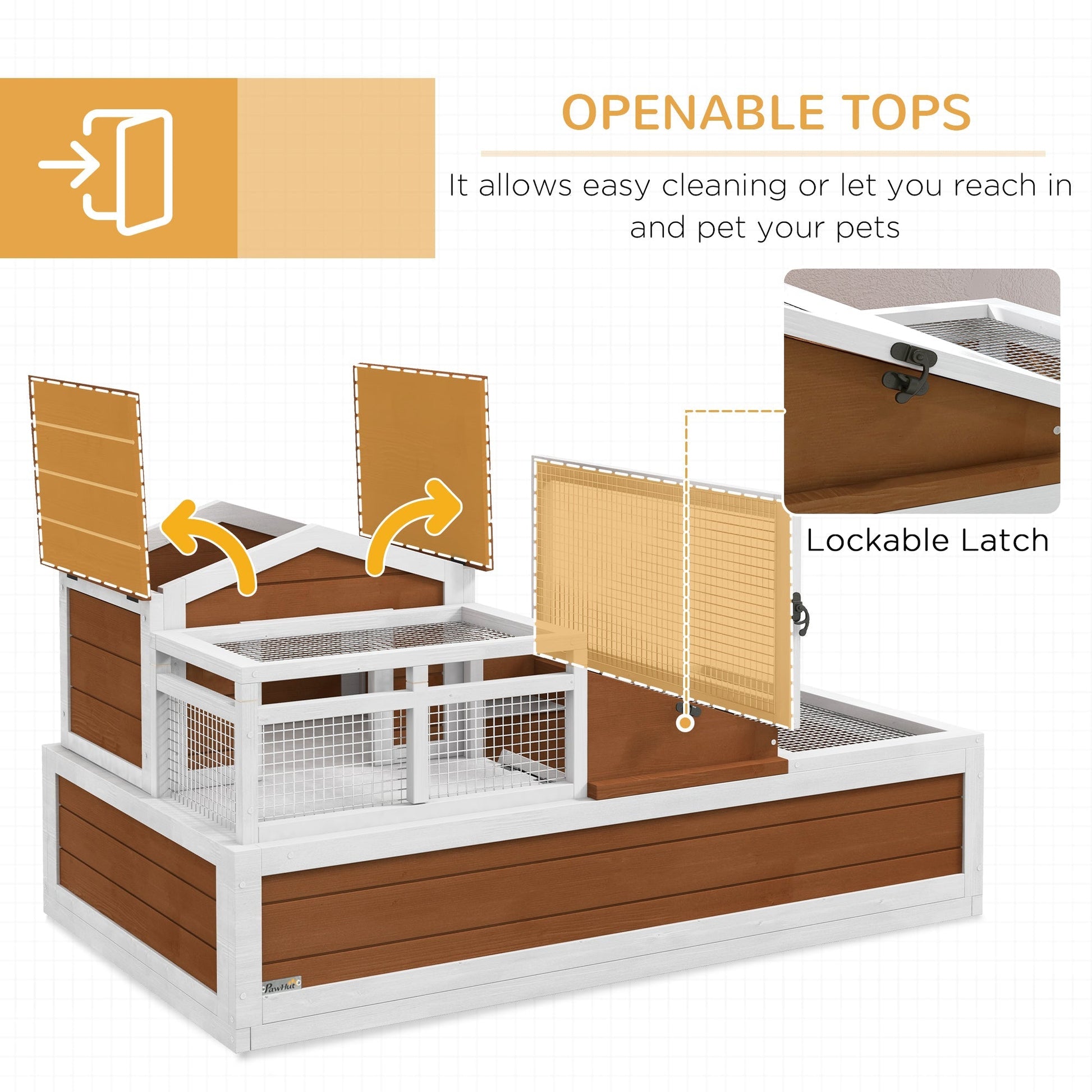 HKM-7076797 Three-Room Tortoise Habitat with Balcony and Two Stories for Indoor/Outdoor Use