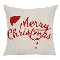 HKM-707731 Christmas-Themed Linen Throw Pillow Case, 45x45CM, Digital Print, Pillow Core Not Included