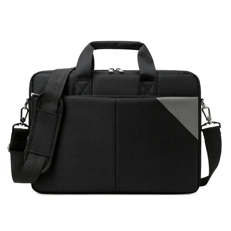 HKM-707731 Large Capacity Portable Laptop Tote Bag for 15.6 Inch and 14 Inch Devices - Black