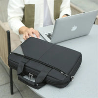 HKM-707731 Large Capacity Portable Laptop Tote Bag for 15.6 Inch and 14 Inch Devices - Black