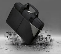 HKM-707731 Large Capacity Portable Laptop Tote Bag for 15.6 Inch and 14 Inch Devices - Black
