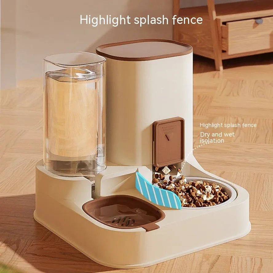 HKM-707795 Automatic Pet Feeder with Smart Control for Dogs and Cats - Dual Food and Water Bowls