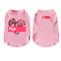 HKM-7078717 Stylish Cotton Vest for Large Dogs - Floral & Love Prints, Multiple Sizes Available