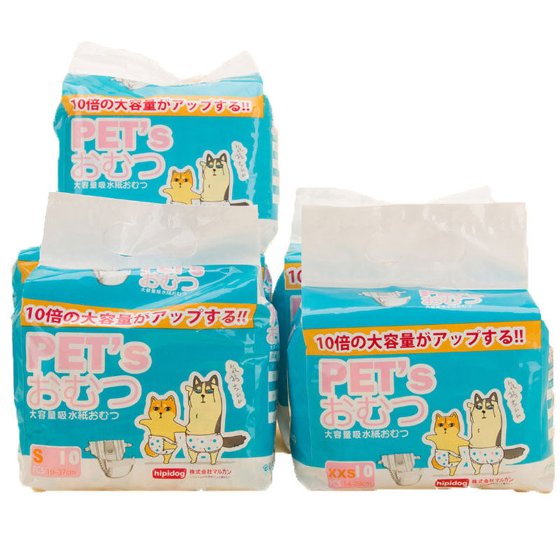 HKM-7079485 Pet Diaper Pants for Dogs - Sterile Paper, XXS to XL, 10 Pieces Per Pack