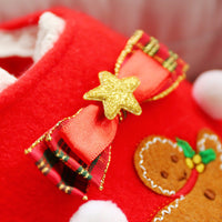HKM-7080509 Fashionable Red Plaid Dog Dress for New Year and Christmas Celebrations