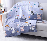HKM-708179 Multifunctional Cartoon Pillow Quilt for Office Naps - 40x40 cm, Various Designs