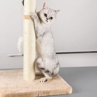 HKM-7082173 Sisal Cat Climbing Frame with Wood Base for Medium and Small Cats