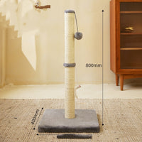 HKM-7082173 Sisal Cat Climbing Frame with Wood Base for Medium and Small Cats