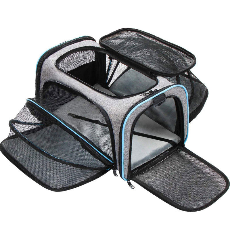 HKM-7082557 Large Capacity Portable Cat Bag – Medium Soft 600D Cation, Solid Color, Holds Up to 15 Jin