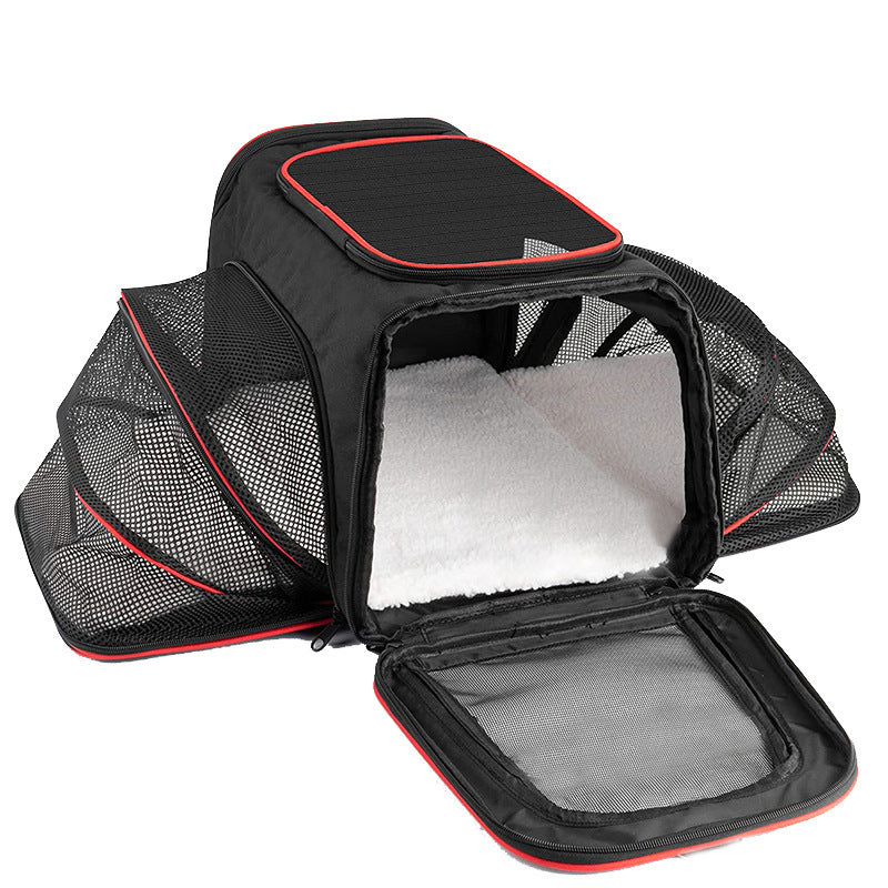 HKM-7082557 Large Capacity Portable Cat Bag – Medium Soft 600D Cation, Solid Color, Holds Up to 15 Jin