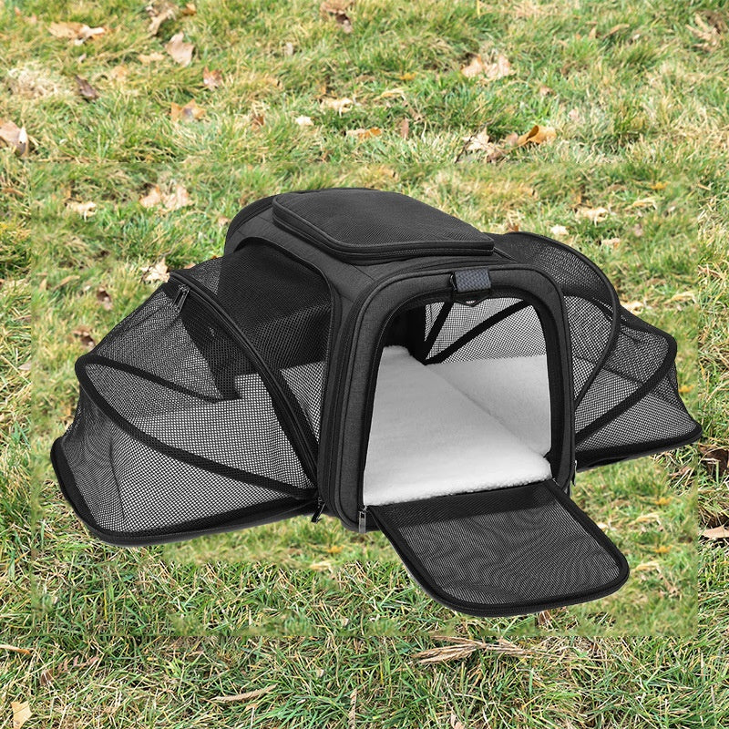HKM-7082557 Large Capacity Portable Cat Bag – Medium Soft 600D Cation, Solid Color, Holds Up to 15 Jin