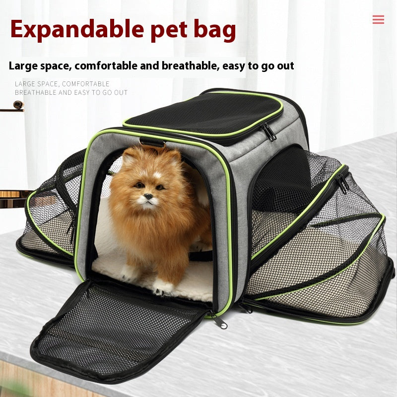 HKM-7082557 Large Capacity Portable Cat Bag – Medium Soft 600D Cation, Solid Color, Holds Up to 15 Jin