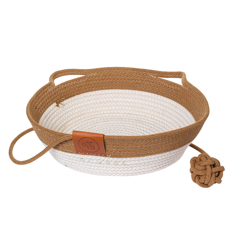 HKM-7082941 Cotton String Woven Cat Nest Mat in Various Sizes and Colors