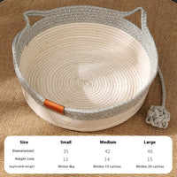 HKM-7082941 Cotton String Woven Cat Nest Mat in Various Sizes and Colors
