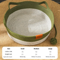 HKM-7082941 Cotton String Woven Cat Nest Mat in Various Sizes and Colors