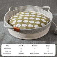 HKM-7082941 Cotton String Woven Cat Nest Mat in Various Sizes and Colors