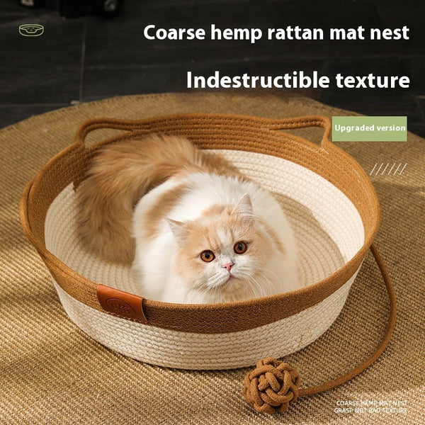 HKM-7082941 Cotton String Woven Cat Nest Mat in Various Sizes and Colors