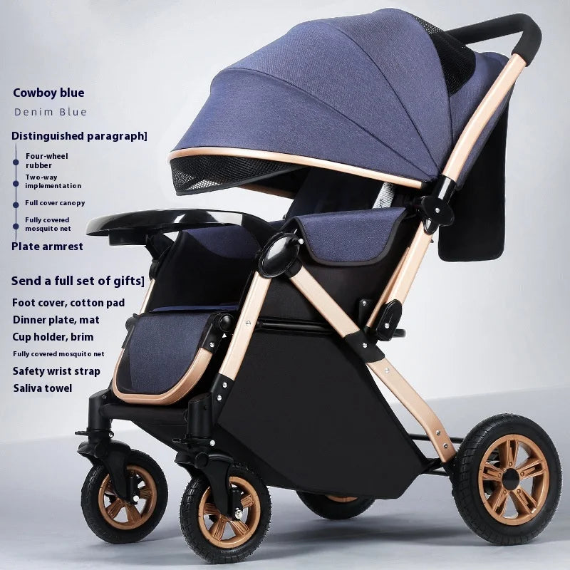 HKM-708371 Lightweight Folding Baby Stroller with Easy Maneuverability and Comfortable Design