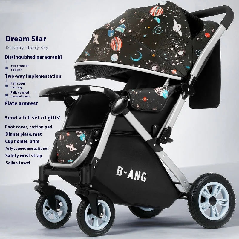 HKM-708371 Lightweight Folding Baby Stroller with Easy Maneuverability and Comfortable Design