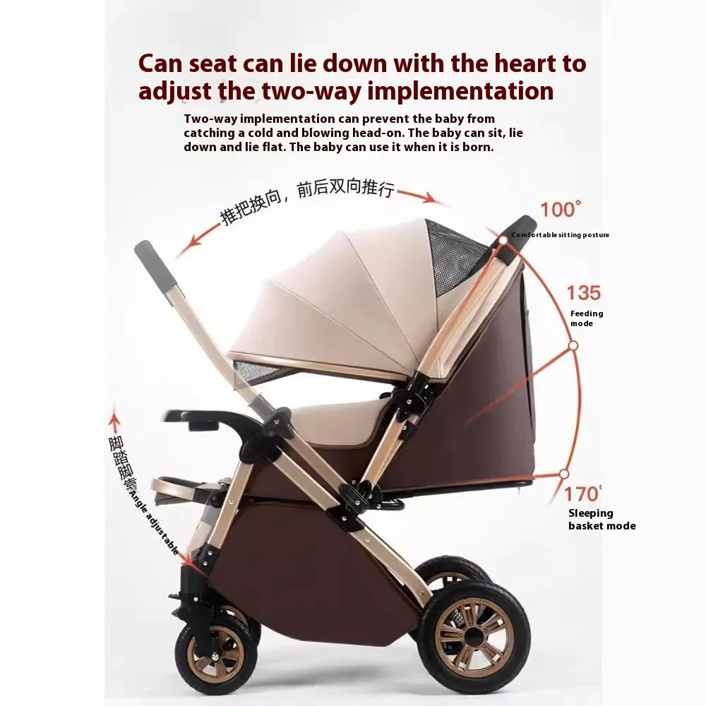 HKM-708371 Lightweight Folding Baby Stroller with Easy Maneuverability and Comfortable Design