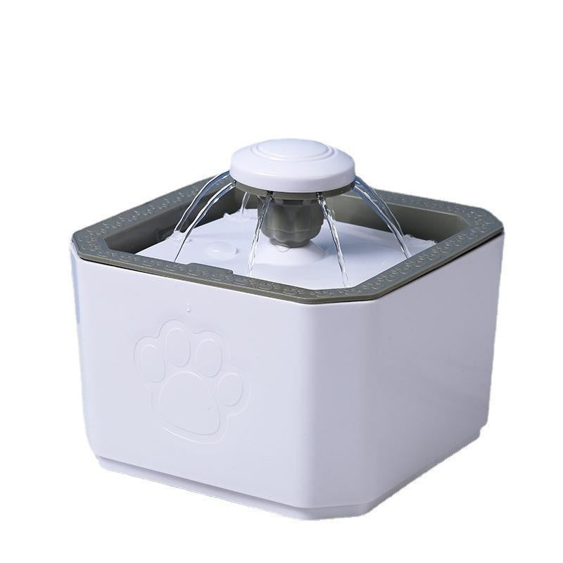 HKM-7084733 Automatic Cat and Dog Water Feeder with Filter System - White, 630g Net Weight